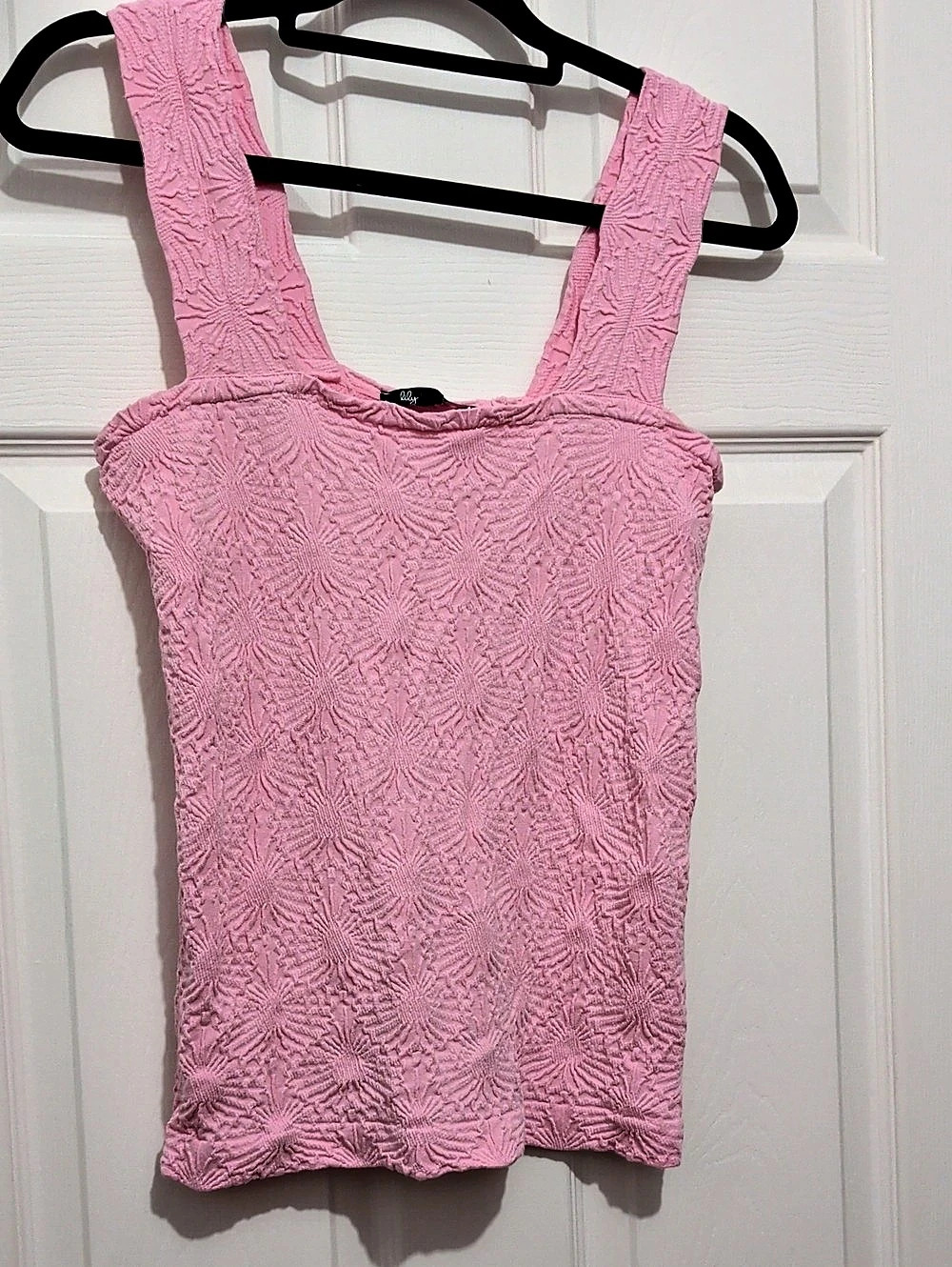 Textured Pink Tank Top Like New